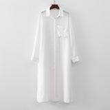 New Design Women Summer Long sleeve Basic Shirt Maxi Long dress