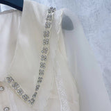 Pbong   mid size graduation outfit romantic style teen swag clean girl ideas 90s latina aestheticWomen's Fashion Brand Shirt Dress Luxury Rhinestone Lapel Design Long-sleeved Dresses Original High Quality Famous Women Skirt