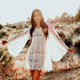 Pbong mid size graduation outfit romantic style teen swag clean girl ideas 90s latina aestheticSexy Bikini Set Cover-ups Casual V-neck Short Sleeve Summer Beach Dress White Tunic Women Beach Wear Swim Suit Cover Up