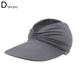 New Hat Women Summer Sun Visor Hat Women Girls Anti-UV Elastic Hollow Top Hat Outdoor Sun Hat Summer Hat Visor Caps For Ladies