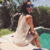 Pbong mid size graduation outfit romantic style teen swag clean girl ideas 90s latina aestheticSexy Bikini Set Cover-ups Casual V-neck Short Sleeve Summer Beach Dress White Tunic Women Beach Wear Swim Suit Cover Up