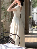 Summer Sweet Elegant Lace Formal Dress Office Lady Beach Style Even Party Midi Dress Women Design One Piece Dress Korean