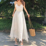 New Summer Dress Female Seaside Holiday Dresses Fashion Slim Backless Beach Suspender Long Dresses Women's Clothing