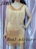 Women Elegant Sleeveless Mini Dress Women Sexy Summer Fashion V Neck Feather Tassel Dress Party Lady Casual Sequin Pencil Dress