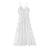 New Summer Dress Female Seaside Holiday Dresses Fashion Slim Backless Beach Suspender Long Dresses Women's Clothing