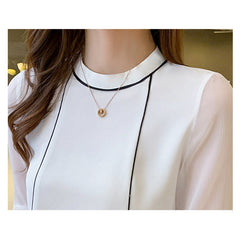 Summer Women Blouse O-Neck Blue Chiffon Blouse Shirt Tops Women Short Sleeve Blouse Women Blusas Mujer De Moda Blouses F97