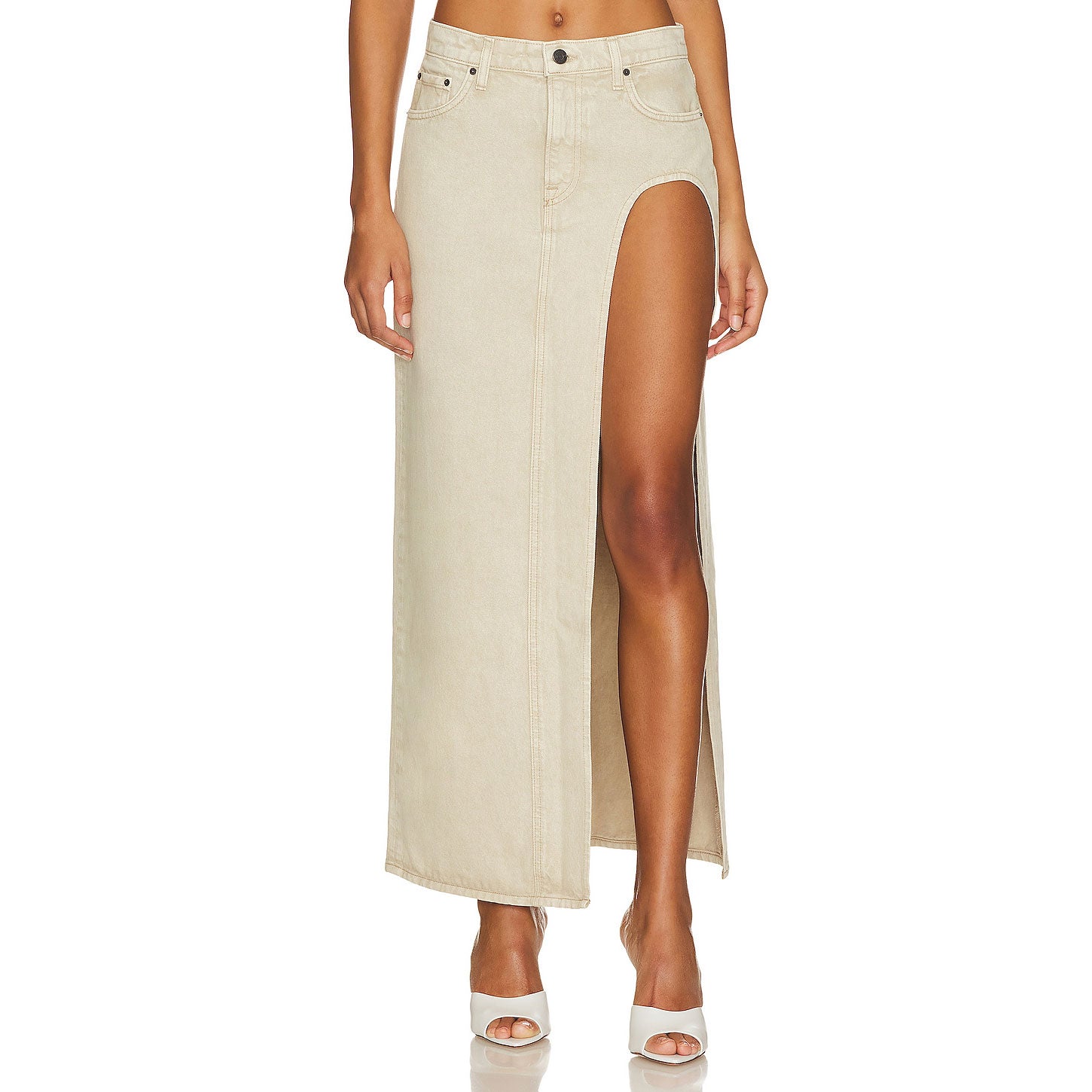 Summer Split Out Denim Skirt Jeans Women Casual Long Skirt Low Waisted Jean Streetwear New Midi Pencil Skirt Y2k New