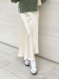 High Waist Loose Female Long Skirt Solid Casual Elegant Streetwear Fashion Lace-Up Slim Y2k Outfits For Women Maxi Skirt