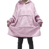 Winter Oversized Hoodies Women Fleece Warm TV Blanket with Sleeves Pocket Flannel Plush Thick Sherpa Giant Hoody Long Sweatshirt