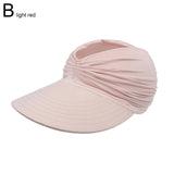 New Hat Women Summer Sun Visor Hat Women Girls Anti-UV Elastic Hollow Top Hat Outdoor Sun Hat Summer Hat Visor Caps For Ladies