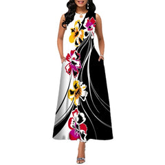 Pbong mid size graduation outfit romantic style teen swag clean girl ideas 90s latina aesthetic Women New Loose Floral Vintage Hole Ruffles Befree Dress Large Big Summer Camis Party Elegant Maxi Dresses Plus Sizes