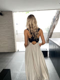 Women Casual Sleeveless Strap Linen Mid-calf Dress Summer striped Female Sundress Vestido
