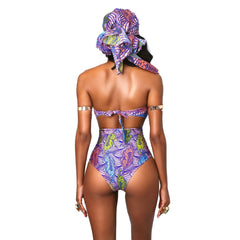 Pbong mid size graduation outfit romantic style teen swag clean girl ideas 90s latina aestheticSummer Sexy Bikini Set Bathing Suit Women Bikinis Bandeau Print Striped Push Up High Waist Swim Wear Swimsuit Biquini