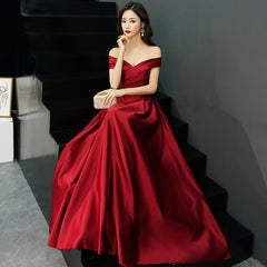 Sexy Boat Neck Satin Wedding Bridesmaid Maxi Dress Elegant Long Prom Evening Guest Cocktail Party Summer Dresses for Women