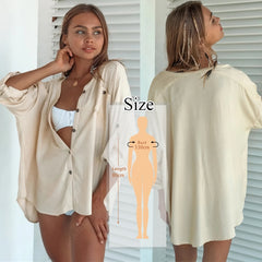 Women Swimsuit Cover Ups Mandarin Sleeve Kaftan Beach Tunic Dress Robe De Plage Solid White Pareo Beach Cover-ups Pbong mid size graduation outfit romantic style teen swag clean girl ideas 90s latina aesthetic