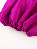 Women Long Dresses Party Sexy Short Lantern Sleeve Cut Out Chest Bodycon Shiny O Neck Summer Fashion Gowns Event Birthday Robes Pbong mid size graduation outfit romantic style teen swag clean girl ideas 90s latina aesthetic