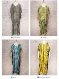 Bohemian Striped Print Women Beach Dress Bathing Suit Cover Up Summer Tunic For Woman Beachwear Robe de plage Kaftan Pbong  mid size graduation outfit romantic style teen swag clean girl ideas 90s latina aesthetic