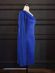 Pbong mid size graduation outfit romantic style teen swag clean girl ideas 90s latina aestheticWomen Party Dress Blue Elegant Celebrity Sexy One Shoulder Ruched Ribbon Bodycon Plus Size Red Dinner Date Out Night Dresses XL
