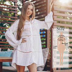 Beach Cover up  White Tunic Woman Bikini Cover-ups Bathing Suit Women Beachwear Swimsuit Cover up Sarong pareo plage Pbong mid size graduation outfit romantic style teen swag clean girl ideas 90s latina aesthetic