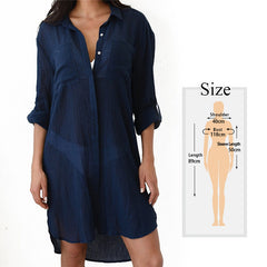 Women Swimsuit Cover Ups Mandarin Sleeve Kaftan Beach Tunic Dress Robe De Plage Solid White Pareo Beach Cover-ups Pbong mid size graduation outfit romantic style teen swag clean girl ideas 90s latina aesthetic