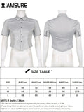 Elegant Fashion Solid Satin Blouse Office Ladies Casual Basic Turn-Down Collar Short Sleeve Shirts Women Summer