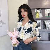 Chiffon Blouse Women Women's Summer Tunic Vintage Clothes Female Hawaiian Shirt with Short Sleeve Harajuku Top Women