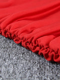 Sexy Ruffle V Deep Evening Party Dress Summer Short Halter Red Dresses For Women Tight Club Mini Dress Clubwear