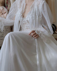 Autumn White Fairy Vintage Sweet Dress Women Mesh Lace Sexy Casual Korean Dress Female Patchwork Designer Princess Dresses