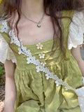 Soft Kawaii Lolita Dress Women Japanese Sweet School Student Flying Sleeve Short Dresses  Summer Sundress Girls