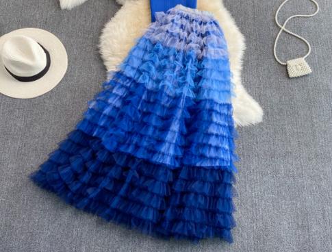 Runway Fahsion Vintage Woman Suits Beading Stand Collar Short Sleeve Top + A Line Ball Gown Skirt Two Piece Knitted Sets M69521
