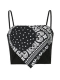 Summer Sexy Streetwear Printing Cute Crop Tops For Women Fashion Clothes Y2k White Corset Top Short Black Cami Under Shirt Bras