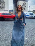Pbong mid size graduation outfit romantic style teen swag clean girl ideas 90s latina aestheticSexy V-Neck Backless Hollow Out Dress Summer Women Lantern Sleeve Club Party Long Maxi Dresses Tunic Beach Cover Up A916
