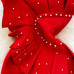 Pbong mid size graduation outfit romantic style teen swag clean girl ideas 90s latina aesthetic Fashion Party Dresses For Women  Sleeveless Beaded Pleated Ruffles Strapless Sexy Bodycon White Dress Luxury Elegant Dress