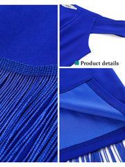 Pbong mid size graduation outfit romantic style teen swag clean girl ideas 90s latina aestheticWomen Dresses Blue Tassels Fringe Sexy Party Off Shoulder Sleevless Elegant Bodycon Long Cocktail Birthday Outfits Celebrate New