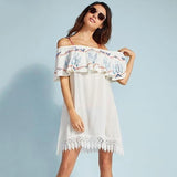 Pbong mid size graduation outfit romantic style teen swag clean girl ideas 90s latina aestheticSexy Bikini Set Cover-ups Casual V-neck Short Sleeve Summer Beach Dress White Tunic Women Beach Wear Swim Suit Cover Up