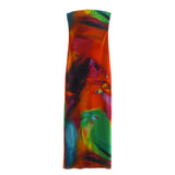 Sexy Strapless Women Summer Dress Y2K Fashion Printed Slim Maxi Beach Dress Elegant Mesh Sleeveless Vacation Party Outfis