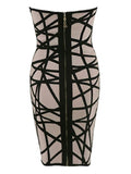High Quality Strapless Rayon Sexy Geometric Perspective  Women's New Fashion Bodycon Mini DressPbong  mid size graduation outfit romantic style teen swag clean girl ideas 90s latina aesthetic
