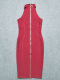 Pbong mid size graduation outfit romantic style teen swag clean girl ideas 90s latina aesthetic  Women Vintage HL Bandage Dress Turtleneck Sleeveless Party Celebrity White Bodycon XL Wine Red Black Vestido