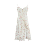 Summer Floral Sleeveless Midi Dresses Women Elegant Designer Sexy Vintage Dress Female Party One Piece Dress Korean Fashion