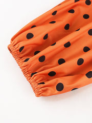 Two Pieces Set women Polka Dot Print One Shoulder Long Sleeves High Waist Pants Autumn Spring Party Evening Casual Sexy Outfits Pbong mid size graduation outfit romantic style teen swag clean girl ideas 90s latina aesthetic
