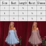 Pbong fashion women's dress summer wrap chest one-shoulder sweet princess dress mesh perspective sexy backless