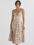 Shoulder Flower Print Sexy Dress For Women High Split Elegant Long Dresses Backless Bodycon Summer Dress Vestidos