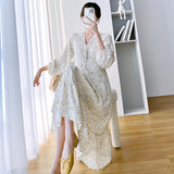 Pbong mid size graduation outfit romantic style teen swag clean girl ideas 90s latina aestheticSpring Maternity V-neck Dress High Waist Pregnant Woman Beach Dress Fashion Printing Loose Pregnancy Chiffon Holiday Clothes