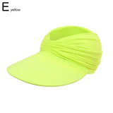 New Hat Women Summer Sun Visor Hat Women Girls Anti-UV Elastic Hollow Top Hat Outdoor Sun Hat Summer Hat Visor Caps For Ladies