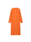 Summer Women Casual Shirts Dress Solid Linen V-Neck Buttons Female Fashion Elegant Street Loose Dresses Vestidos