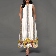 Pbong mid size graduation outfit romantic style teen swag clean girl ideas 90s latina aesthetic Women New Loose Floral Vintage Hole Ruffles Befree Dress Large Big Summer Camis Party Elegant Maxi Dresses Plus Sizes