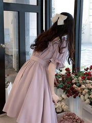 Sweet Kawaii Lolita Dress Women Japanese Cute Ruffles Wrap Puff Sleeve Halter Short Dresses Summer Bow Soft Girls