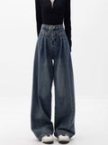 Summer Korean Fashion Y2k Baggy Jeans Women High Waist Blue Denim Pants Streetwear 2000s Long Trousers 90s Vintage Tide