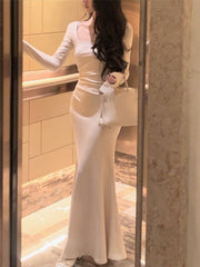 Long Mermaid Dress Spring New Women Elegant Boydcon Evening Party Summer Korean Dresses Female Fashion Slim Clothing