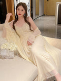 Autumn Lace Strap Dresses for Women Sweet Vintage Korean Style Long Party Dresses Elegant Casual Women's Dresses Designer